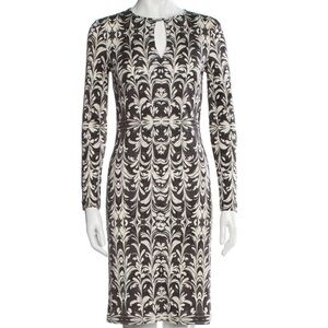 NWT Tory Burch Earl Grey Symphony Silk Dress Size Medium